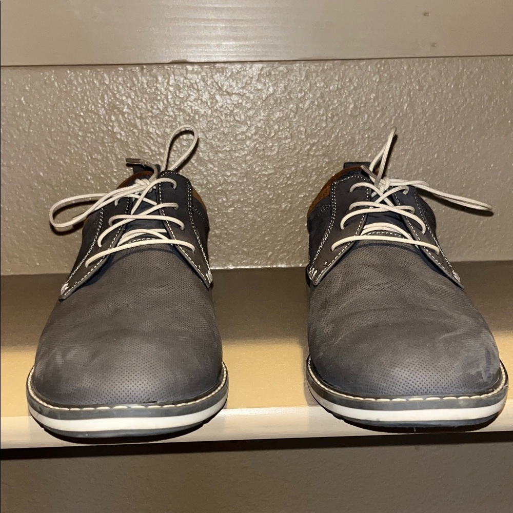 Johnston & Murphy Navy Blue Oxfords